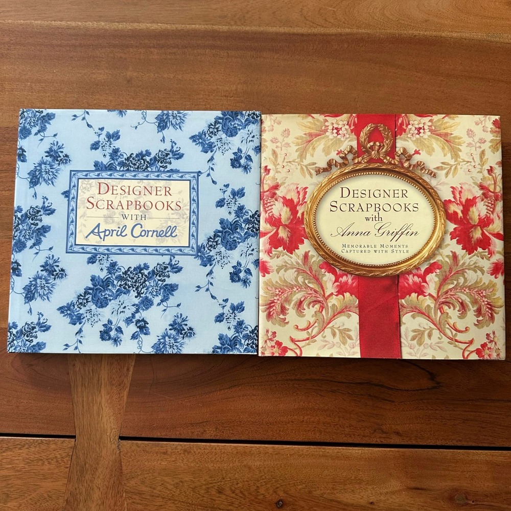 Designer Scrapbooks Anna Griffin April Cornell Lot of 2 Hardcover Craft Books
